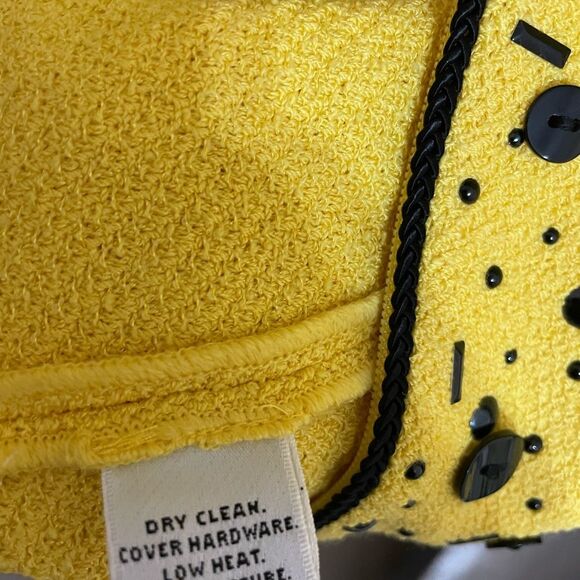 St. John Collection Yellow Embellished Blazer and skirt - Picture 6 of 6